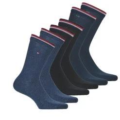 Tommy Hilfiger - SOCK X6 Noir / Marine / Bleu