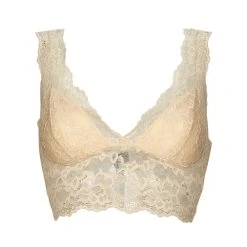 Pieces - PCLINA LACE BRA TOP Beige