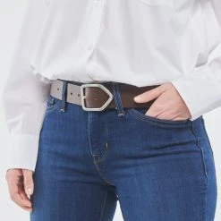 Levi's - GEOMETRIC BUCKLE BELT Marron -Playtex Shop 24017051 500 H