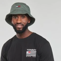 Tommy Jeans - TJM FLAG BUCKET Kaki -Playtex Shop 24123013 500 H